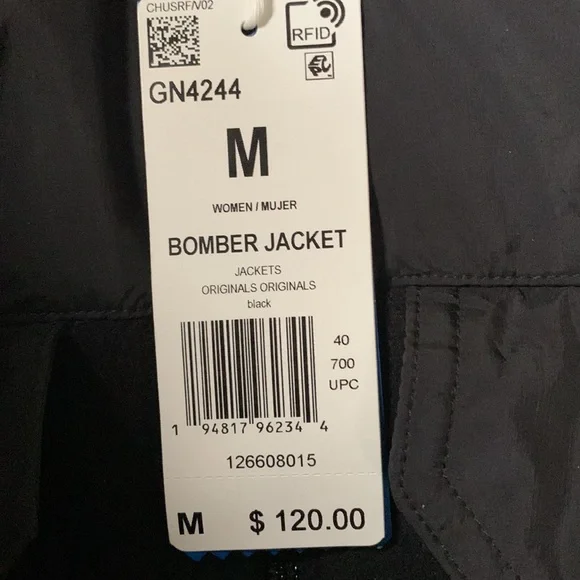 Adidas Black Warm Bomber Jacket M - Picture 11 of 11